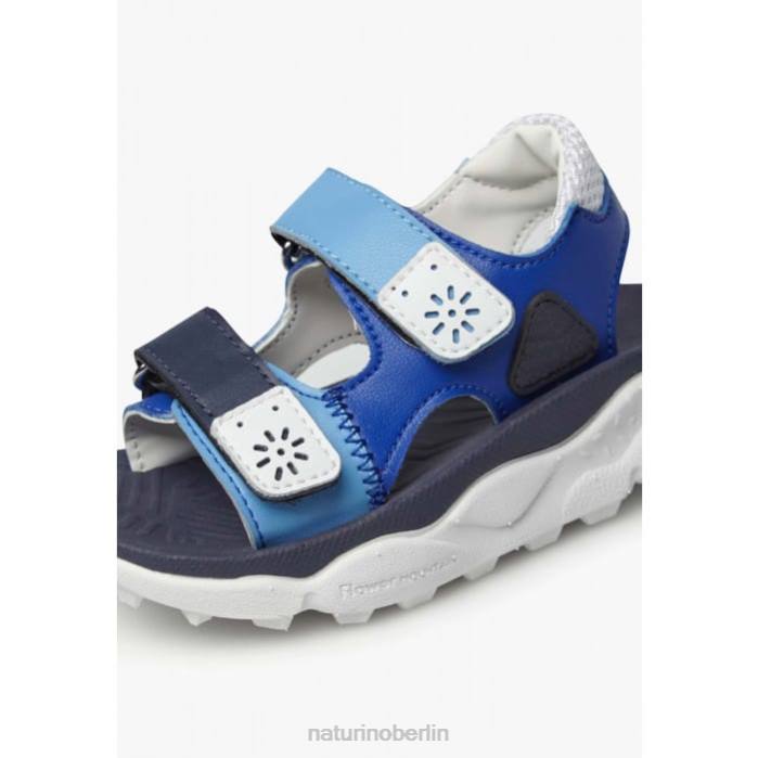 de Naturino Kinder Gaho Junior Aktive Sandalen aus Kunstleder marine-weiß 822X28