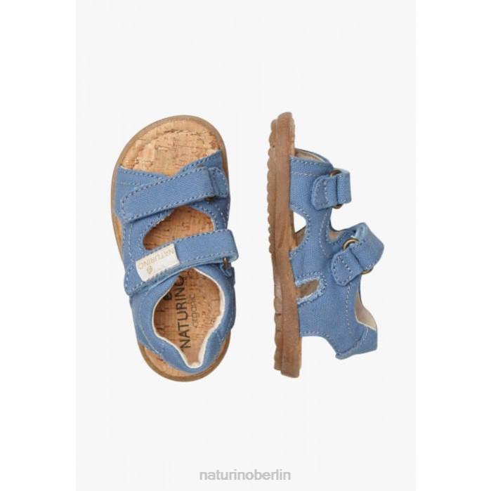 de Naturino Kinder Himmel organisch Sandalen aus Bio-Stoff Indigo 822X19