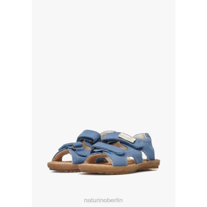 de Naturino Kinder Himmel organisch Sandalen aus Bio-Stoff Indigo 822X19