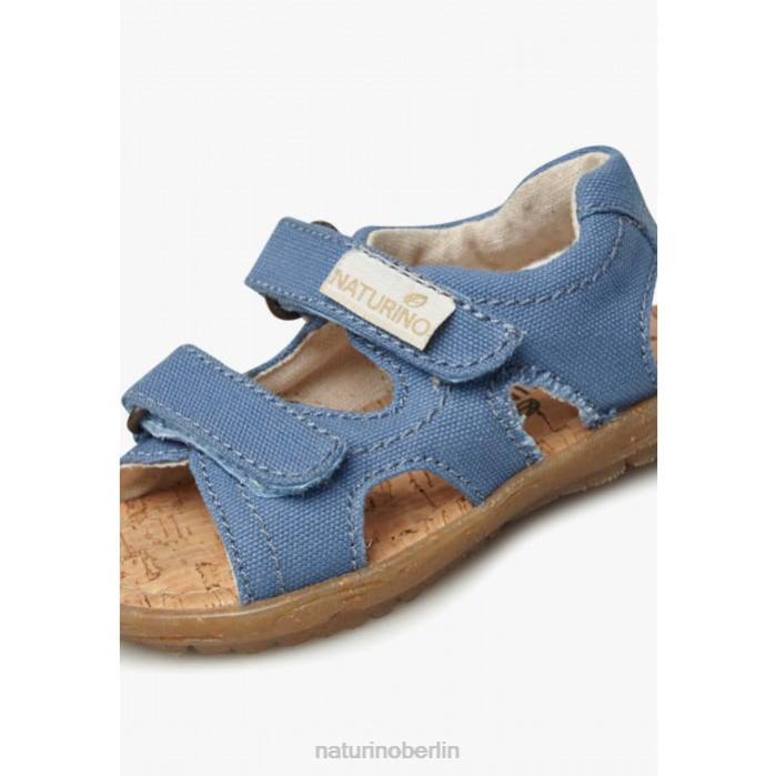 de Naturino Kinder Himmel organisch Sandalen aus Bio-Stoff Indigo 822X19