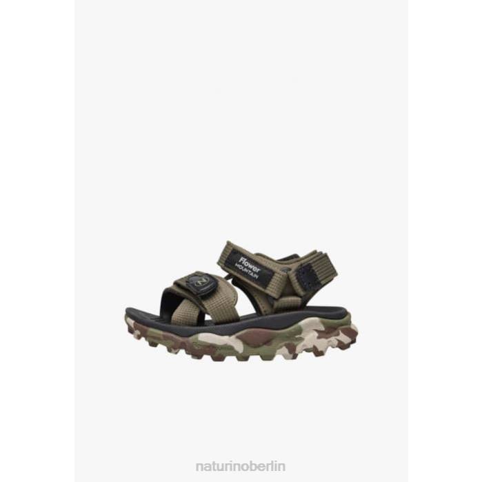 de Naturino Kinder Nazca 2 Junior Aktive Sandalen aus Kunstleder und Stoff Armeegrün 822X27