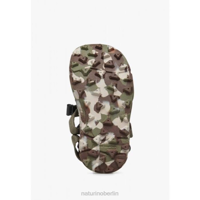 de Naturino Kinder Nazca 2 Junior Aktive Sandalen aus Kunstleder und Stoff Armeegrün 822X27