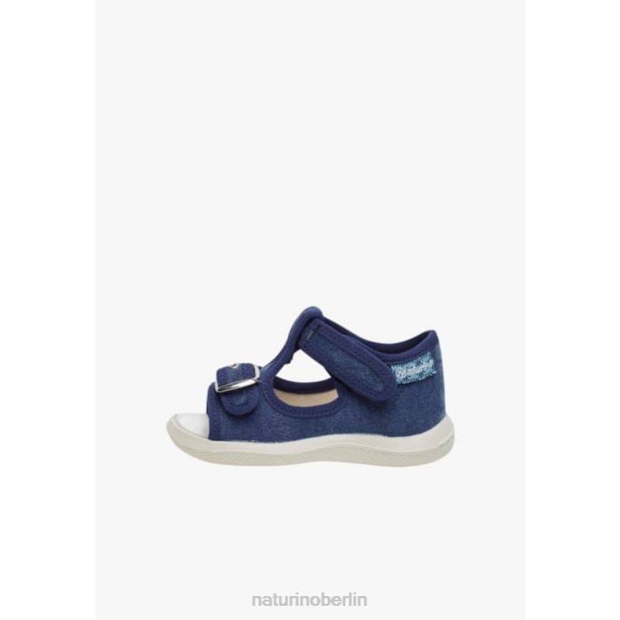 de Naturino Kinder Paros Offene Sandalen aus Stoff Jeans 822X340
