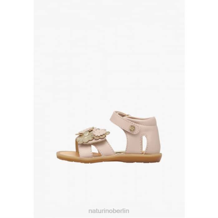 de Naturino Kinder Quarey Ledersandalen mit applizierten Blumen Puderrosa 822X552
