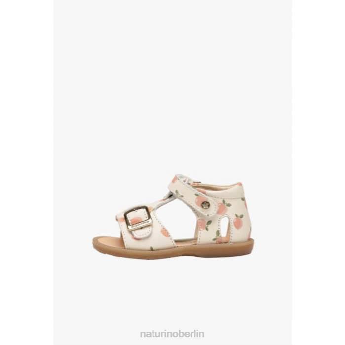 de Naturino Kinder Quarz Ledersandalen mit Aprikosen-Print Milch 822X307