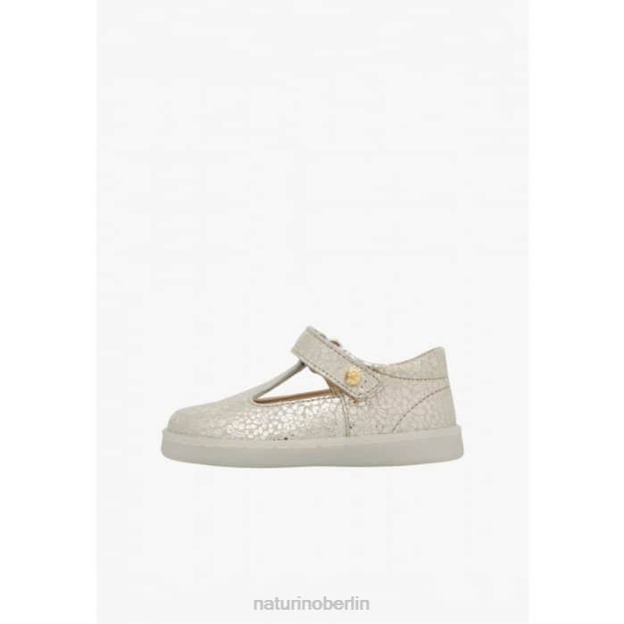 de Naturino Kinder Samoma vl halbgeschlossene Ledersandalen Platin 822X547