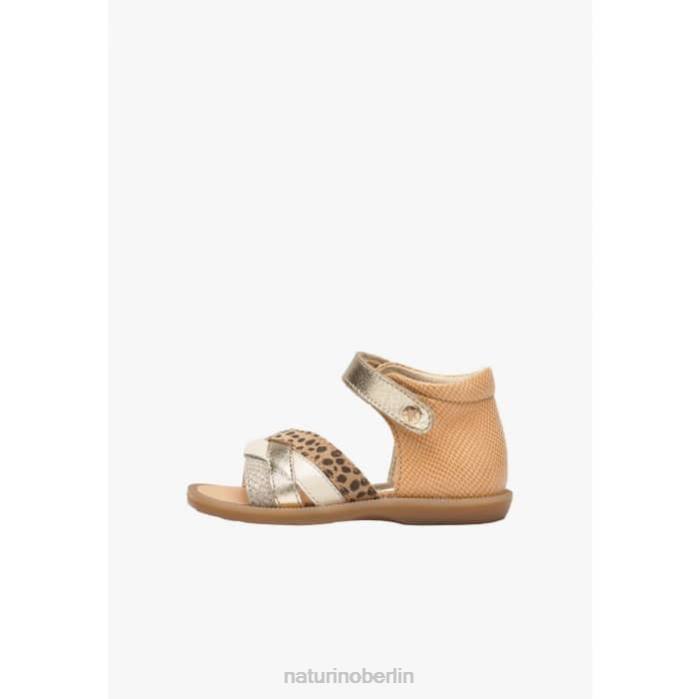 de Naturino Kinder joenee Sandalen aus Leder und Wildleder Sand-Platin 822X312