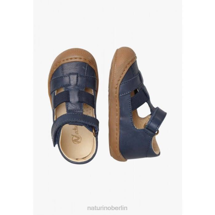 de Naturino Kinder langen halbgeschlossene Sandalen mit elastischem Einsatz Marine 822X597
