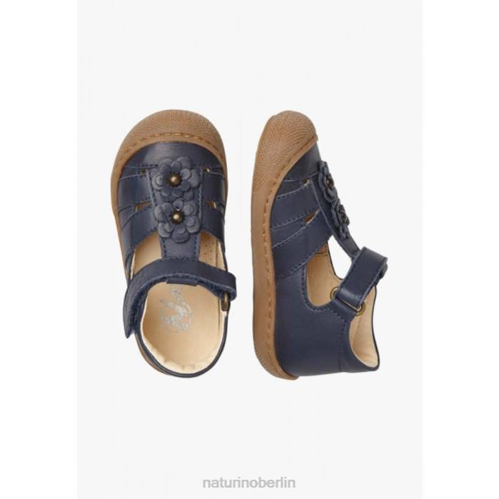 de Naturino Kinder maggy halbgeschlossene Sandalen mit applizierten Blumen Blau 822X593