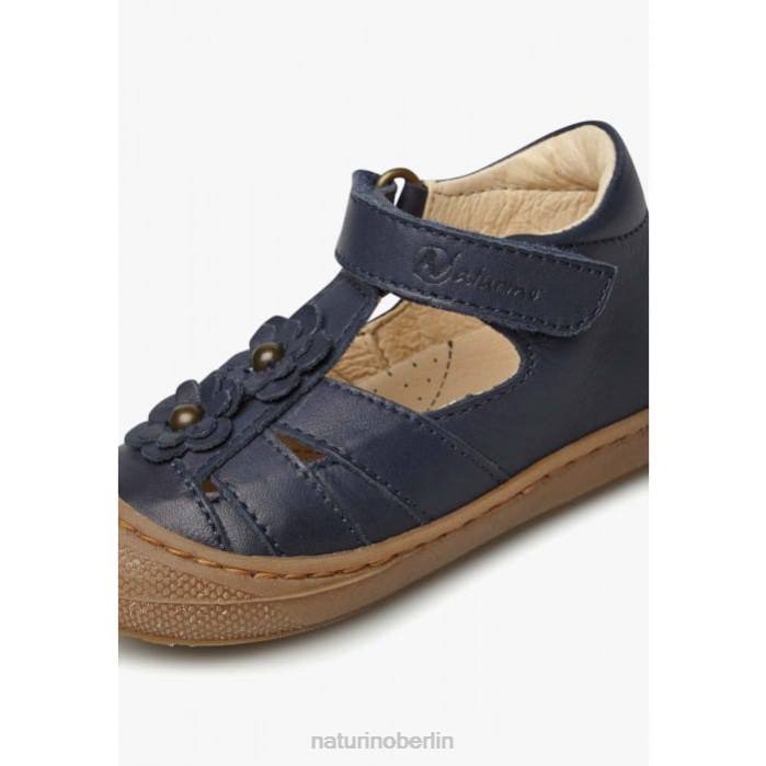 de Naturino Kinder maggy halbgeschlossene Sandalen mit applizierten Blumen Blau 822X593