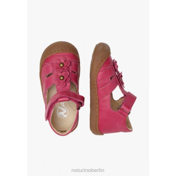 de Naturino Kinder maggy halbgeschlossene Sandalen mit applizierten Blumen Fuchsie 822X595