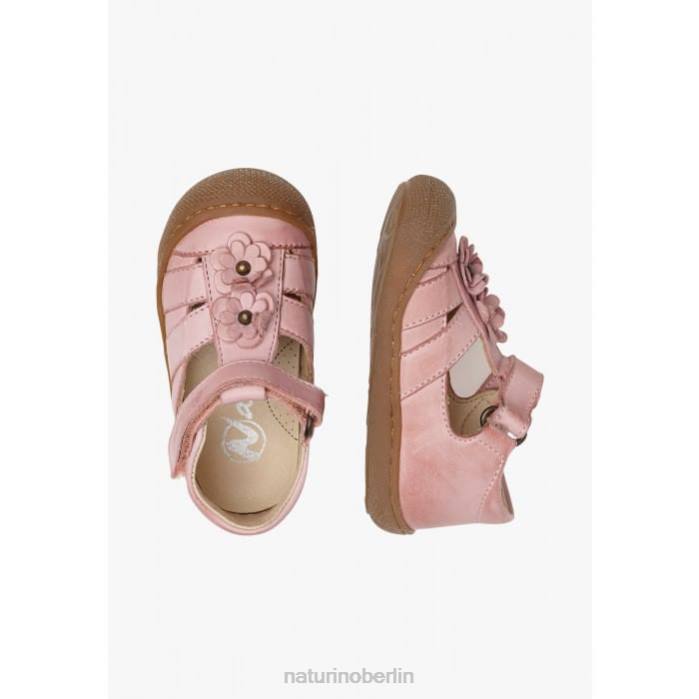 de Naturino Kinder maggy halbgeschlossene Sandalen mit applizierten Blumen Rosa 822X596