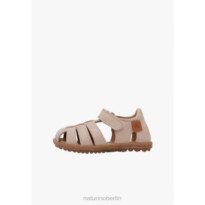 de Naturino Kinder sehen Ledersandalen mit Glitzerdruck Puderrosa 822X298