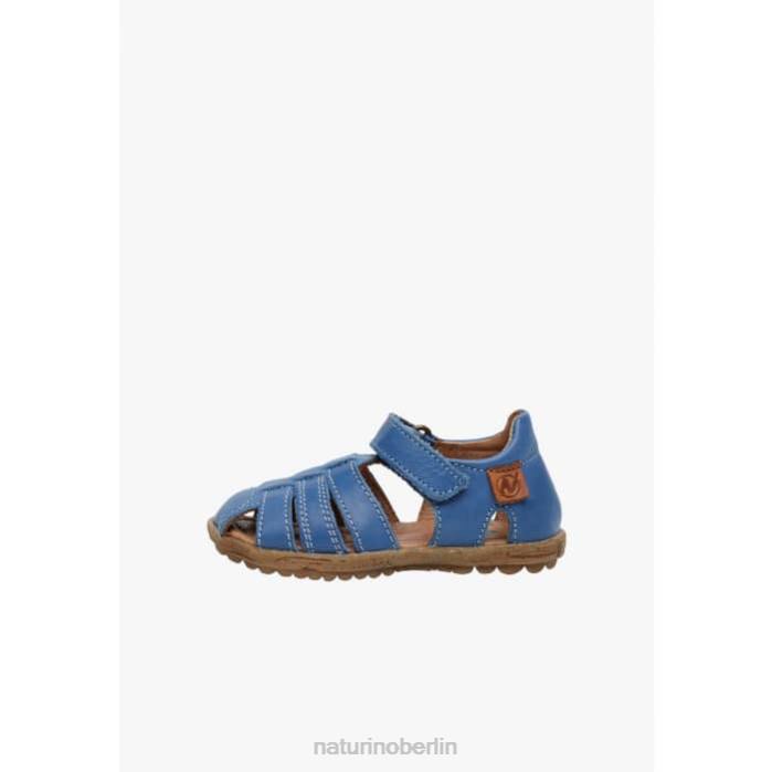 de Naturino Kinder sehen halbgeschlossene Ledersandalen hellblau 822X286