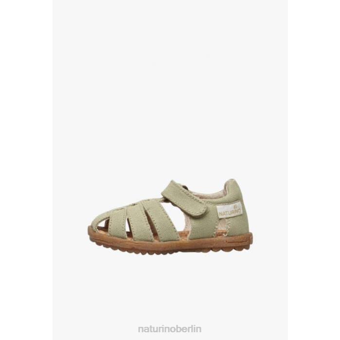 de Naturino Kinder siehe Bio halboffene Sandalen aus Bio-Stoff Grün 822X21