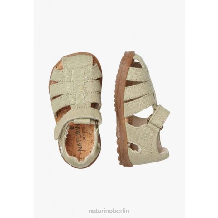 de Naturino Kinder siehe Bio halboffene Sandalen aus Bio-Stoff Grün 822X21