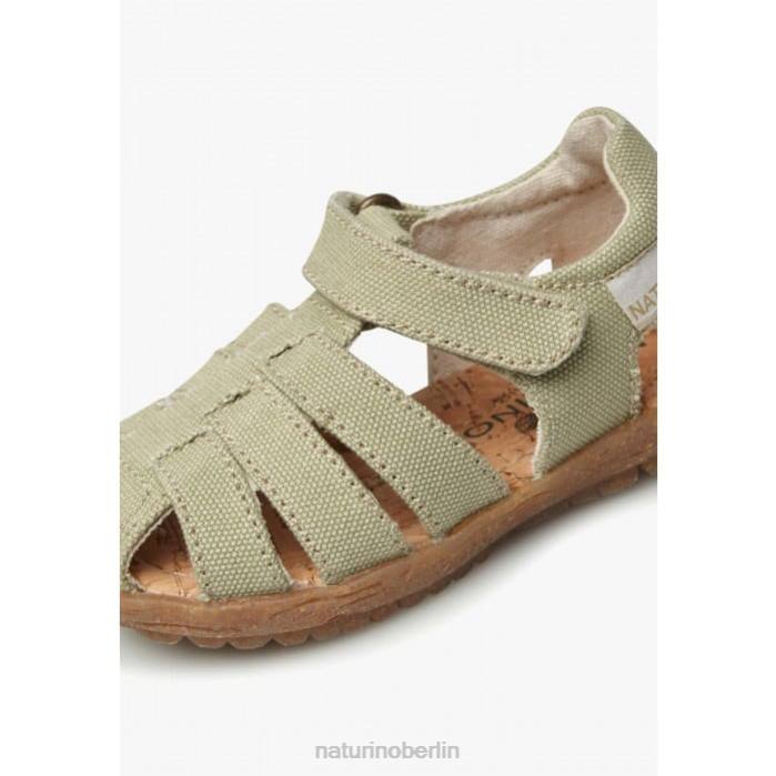 de Naturino Kinder siehe Bio halboffene Sandalen aus Bio-Stoff Grün 822X21