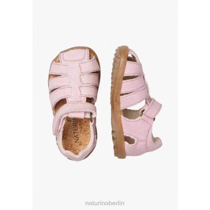 de Naturino Kinder siehe Bio halboffene Sandalen aus Bio-Stoff Rosa 822X22