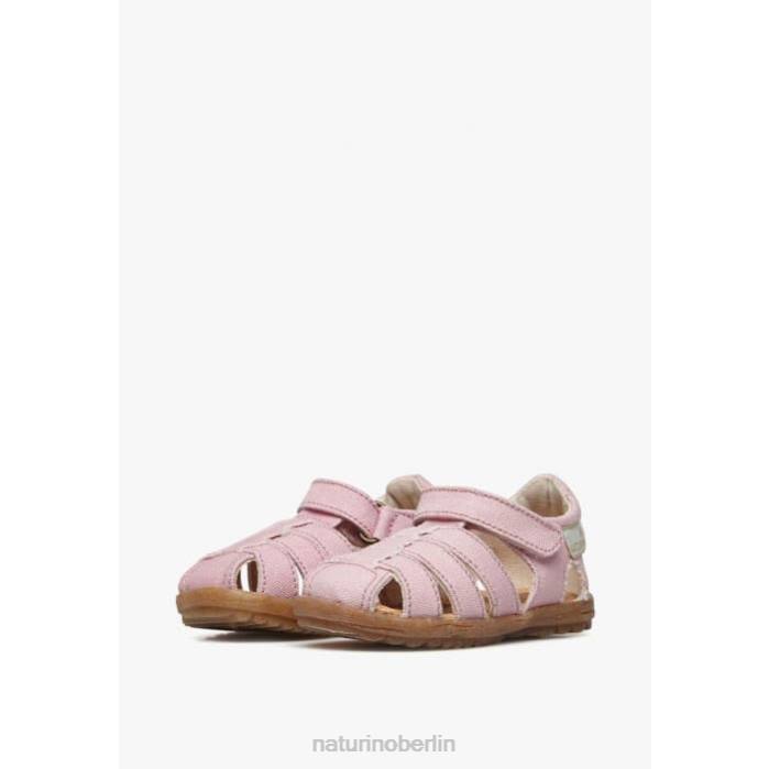 de Naturino Kinder siehe Bio halboffene Sandalen aus Bio-Stoff Rosa 822X22