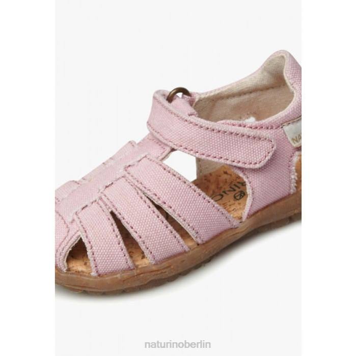 de Naturino Kinder siehe Bio halboffene Sandalen aus Bio-Stoff Rosa 822X22