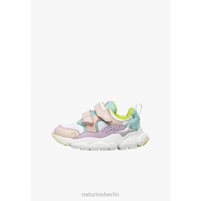 de Naturino Kinder Akio Junior vl. Sneakers aus Kunstleder und technischem Stoff rosa-lila-türkis 822X44