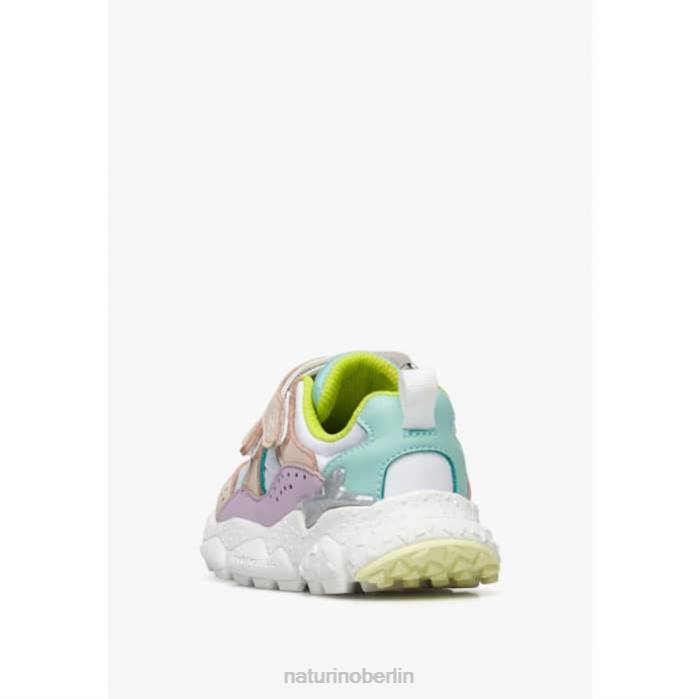 de Naturino Kinder Akio Junior vl. Sneakers aus Kunstleder und technischem Stoff rosa-lila-türkis 822X44