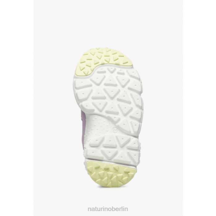 de Naturino Kinder Akio Junior vl. Sneakers aus Kunstleder und technischem Stoff rosa-lila-türkis 822X44