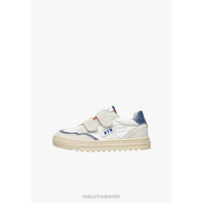 de Naturino Kinder Ariton vl. Sneakers aus Leder und Stoff Grau Blau 822X409