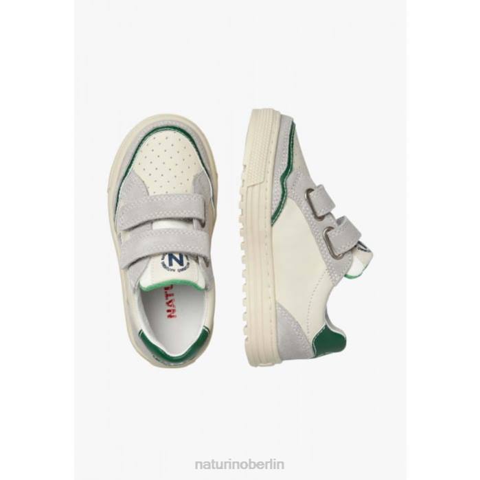 de Naturino Kinder Ariton vl. Sneakers aus Leder und Wildleder grau Grün 822X450
