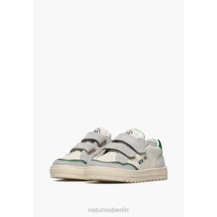 de Naturino Kinder Ariton vl. Sneakers aus Leder und Wildleder grau Grün 822X450