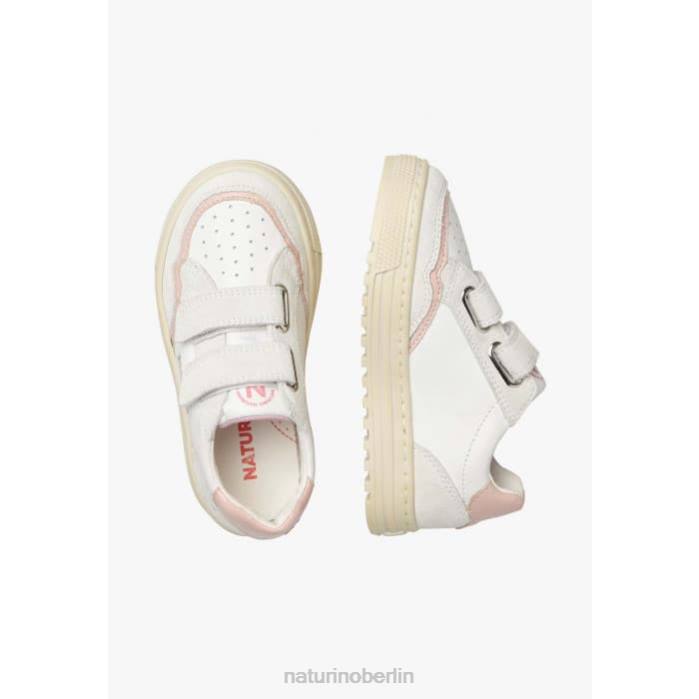 de Naturino Kinder Ariton vl. Sneakers aus Leder und Wildleder weiß-rosa 822X377
