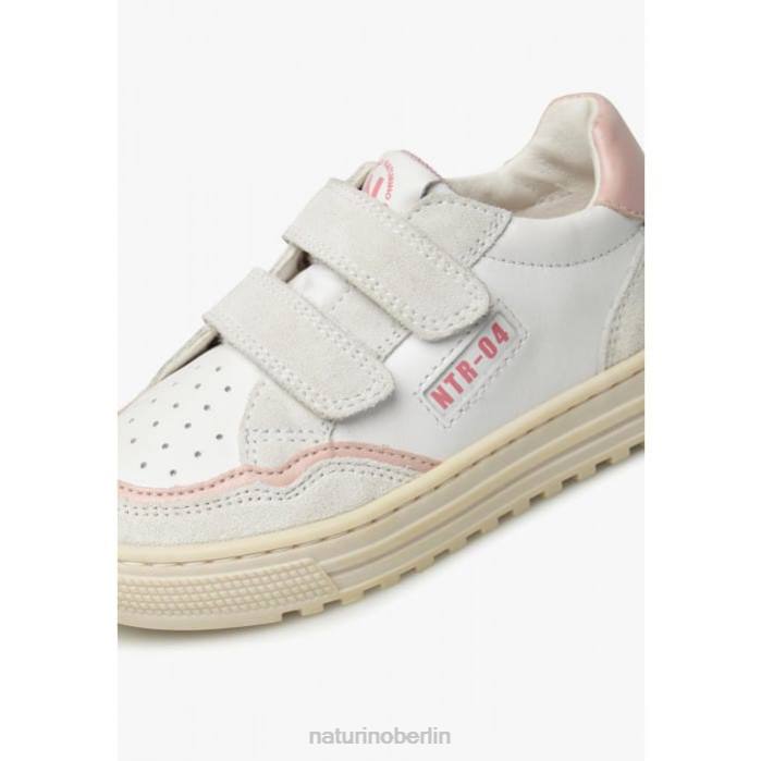de Naturino Kinder Ariton vl. Sneakers aus Leder und Wildleder weiß-rosa 822X377