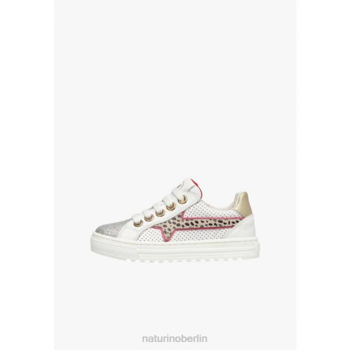 de Naturino Kinder Blitz-Reißverschluss. Ledersneaker Silber 822X507