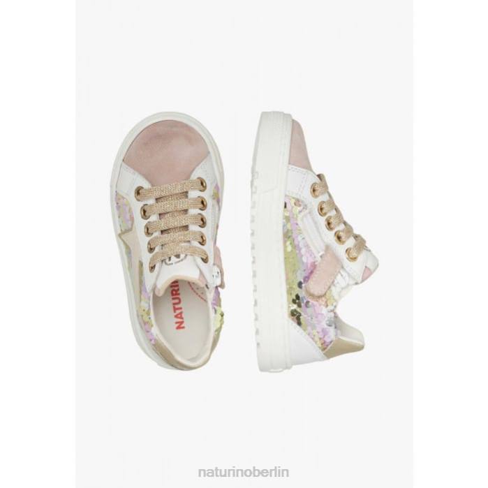 de Naturino Kinder Blitz-Reißverschluss. Sneakers aus Leder und Wildleder Puderrosa 822X383