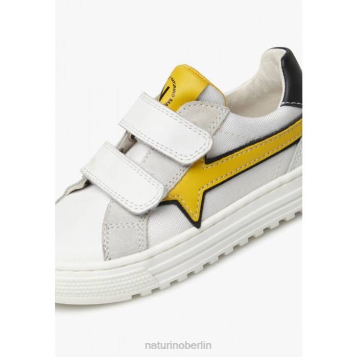 de Naturino Kinder Blitz vl. Sneakers aus Leder und Stoff Weiss 822X483