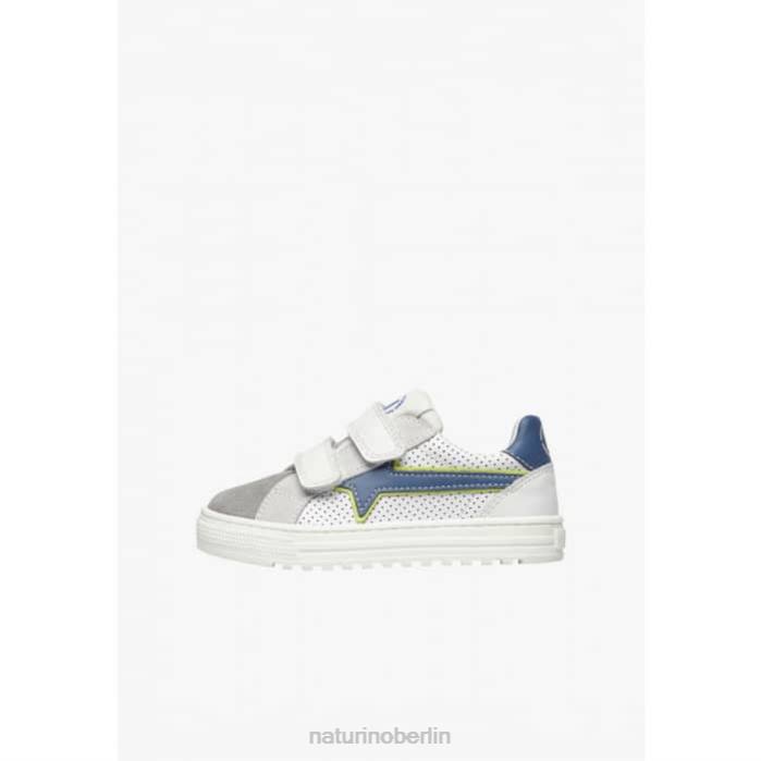 de Naturino Kinder Blitz vl. Sneakers aus Leder und Wildleder Grau Blau 822X390