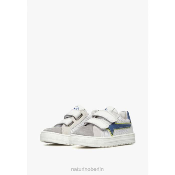 de Naturino Kinder Blitz vl. Sneakers aus Leder und Wildleder Grau Blau 822X390