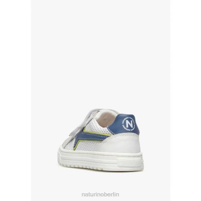 de Naturino Kinder Blitz vl. Sneakers aus Leder und Wildleder Grau Blau 822X390
