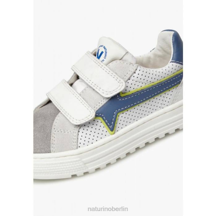 de Naturino Kinder Blitz vl. Sneakers aus Leder und Wildleder Grau Blau 822X390