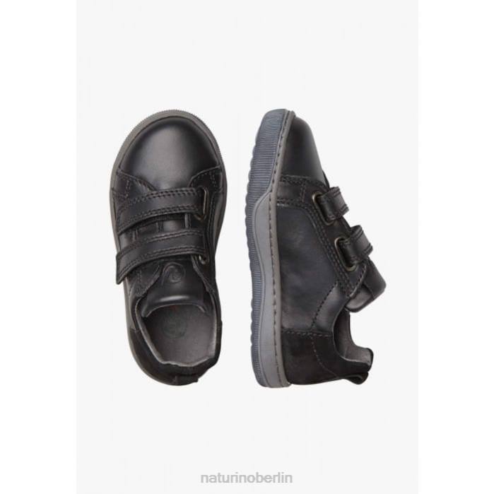de Naturino Kinder Caleb vl Sneakers aus Nappaleder und Wildleder Schwarz 822X523