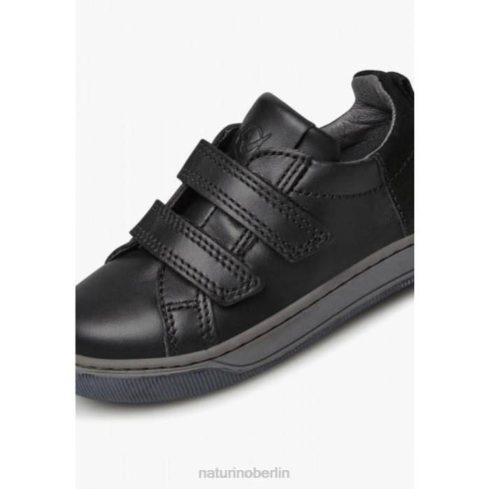 de Naturino Kinder Caleb vl Sneakers aus Nappaleder und Wildleder Schwarz 822X523