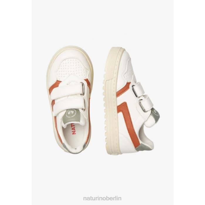 de Naturino Kinder Ceonia vl. Turnschuhe aus Kunstleder weiß Rot 822X50