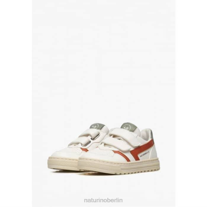 de Naturino Kinder Ceonia vl. Turnschuhe aus Kunstleder weiß Rot 822X50