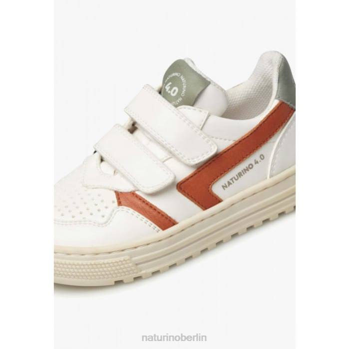 de Naturino Kinder Ceonia vl. Turnschuhe aus Kunstleder weiß Rot 822X50