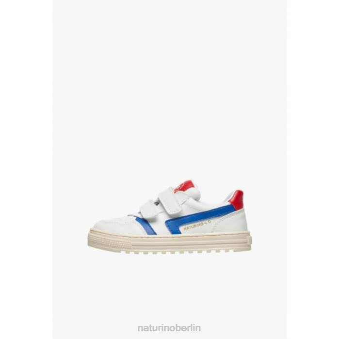 de Naturino Kinder Ceonia vl. Turnschuhe aus Kunstleder weiß-himmelblau 822X48