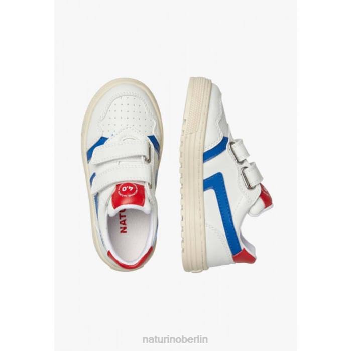 de Naturino Kinder Ceonia vl. Turnschuhe aus Kunstleder weiß-himmelblau 822X48