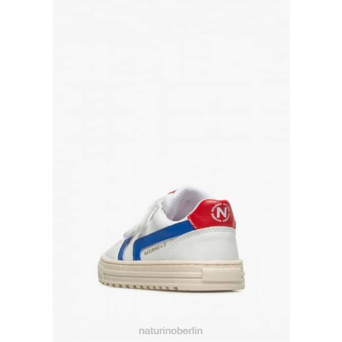 de Naturino Kinder Ceonia vl. Turnschuhe aus Kunstleder weiß-himmelblau 822X48