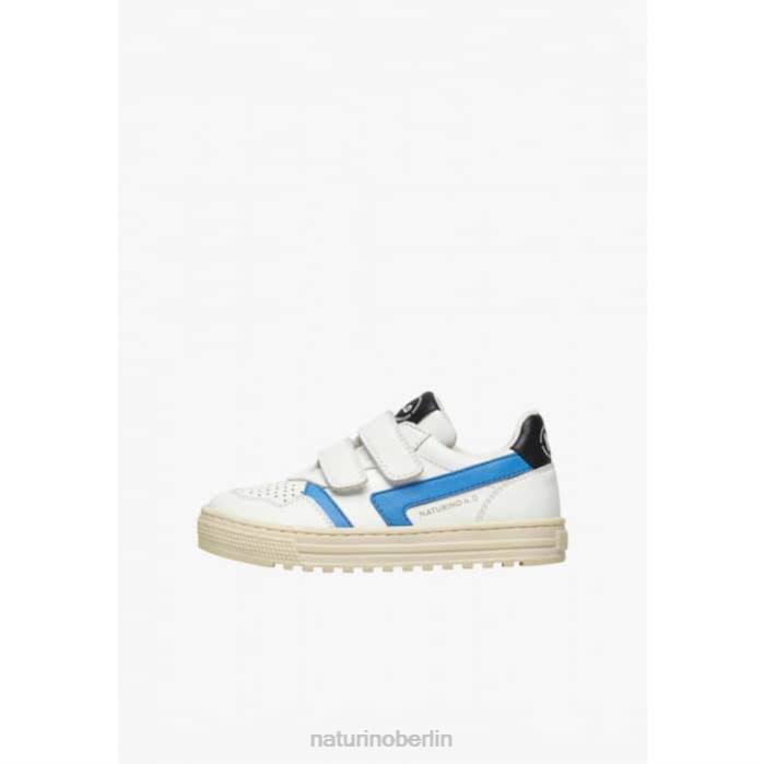 de Naturino Kinder Ceonia vl. Turnschuhe aus Kunstleder weiß-marine 822X47