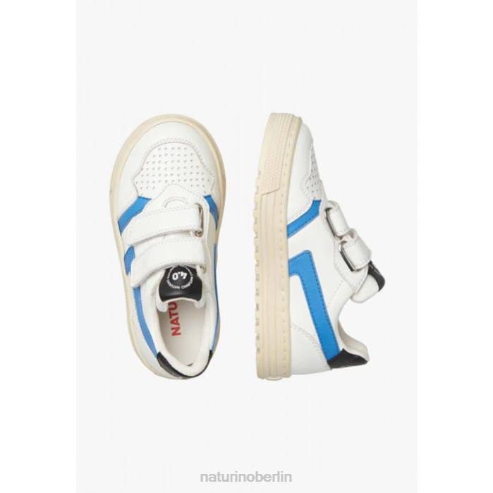de Naturino Kinder Ceonia vl. Turnschuhe aus Kunstleder weiß-marine 822X47