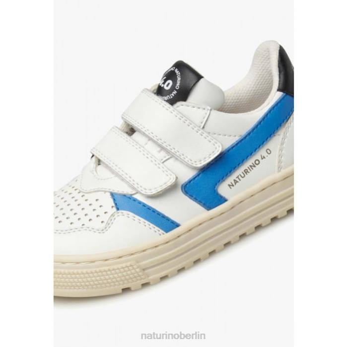 de Naturino Kinder Ceonia vl. Turnschuhe aus Kunstleder weiß-marine 822X47